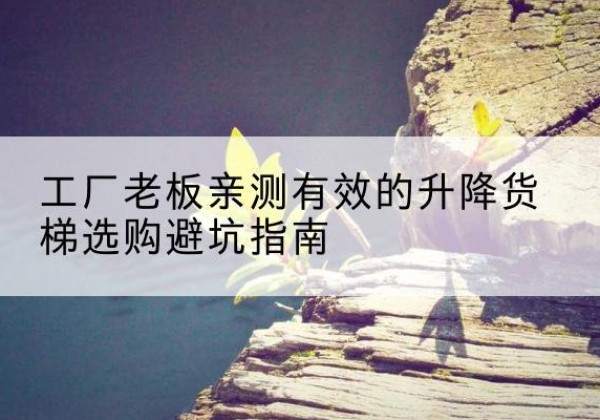 钟山升降货梯怎么选-工厂老板亲测有效的升降货梯选购避坑指南